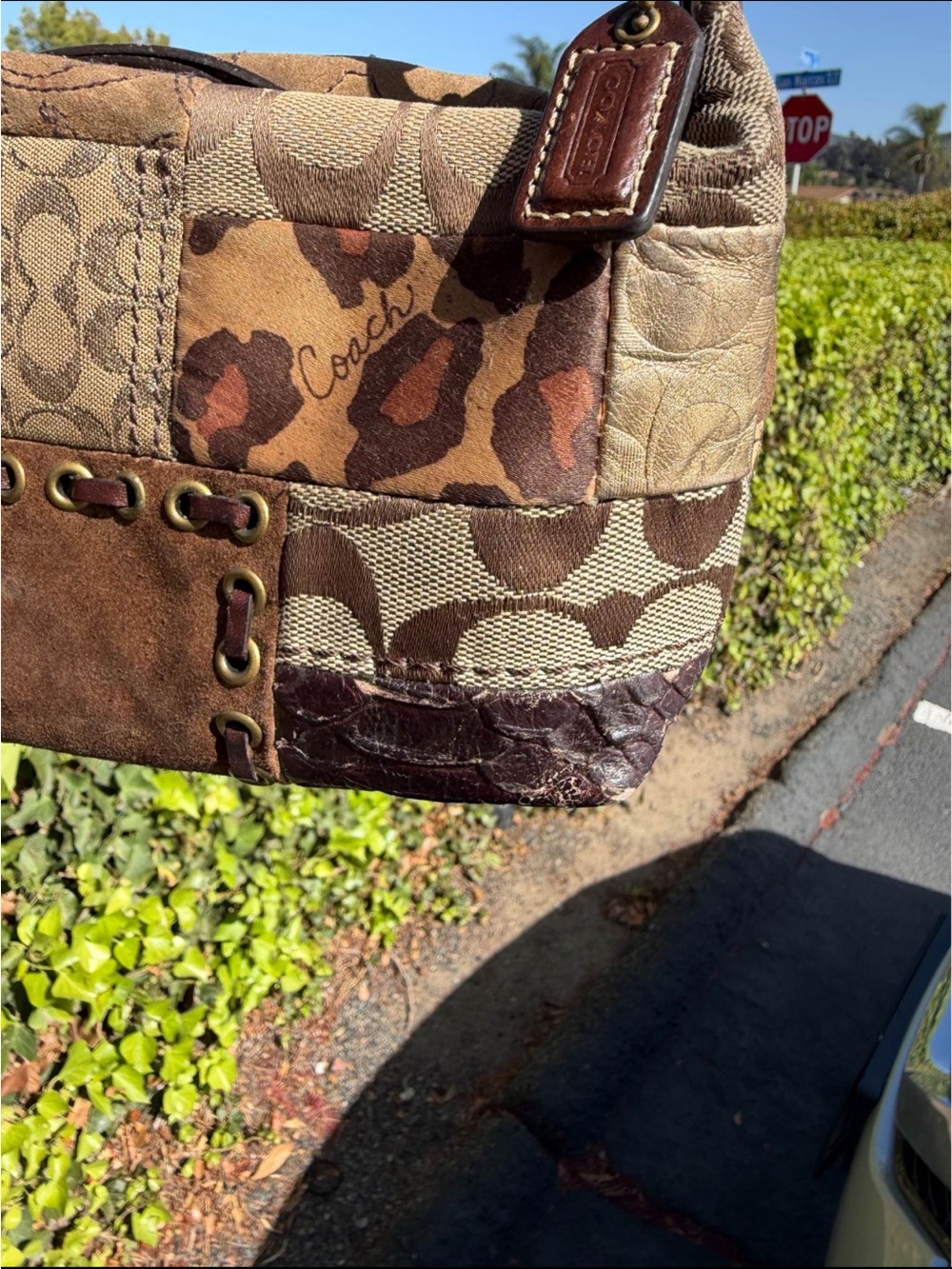 Coach vintage leopard patchwork - Picture 4 of 5